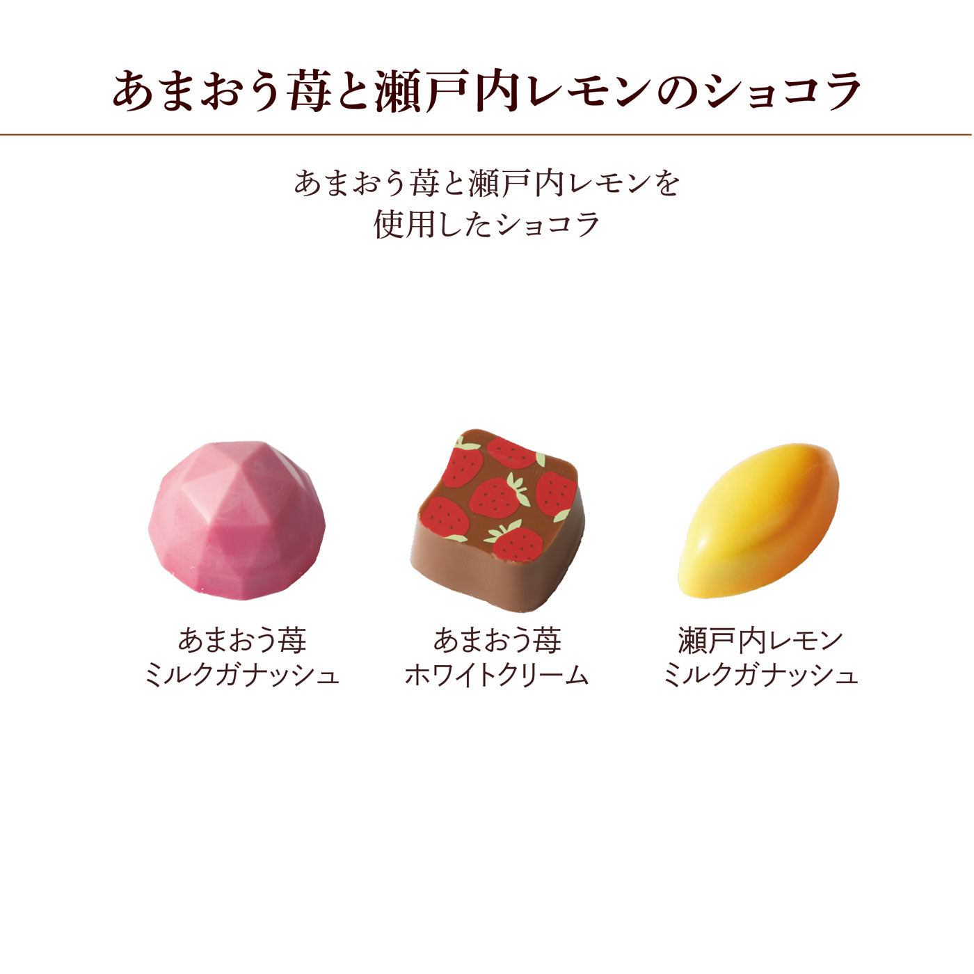 あまおう苺と瀬戸内レモンのショコラ